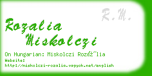 rozalia miskolczi business card